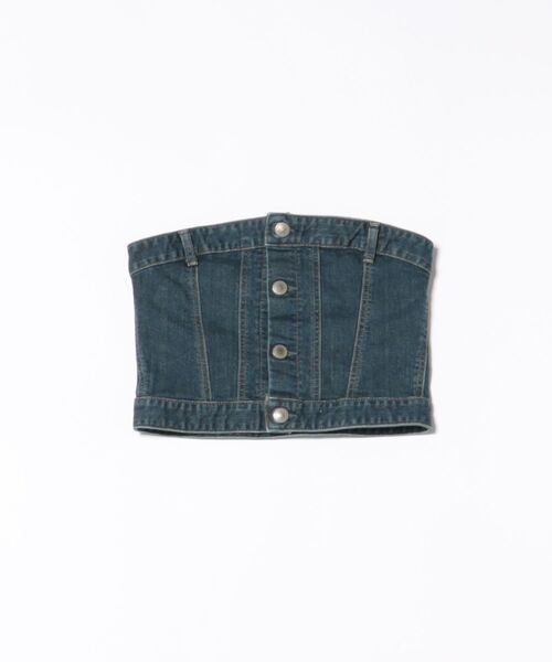 SOMETHING（サムシング） チューブトップ ベアトップ ベアトップデニム
