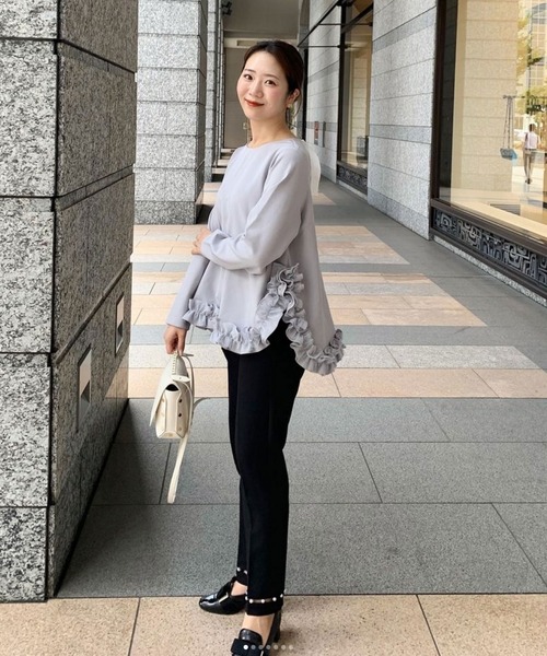 フィットモア fitmore Fit more 「Fit more」 長袖ブラウス FREE ブルーグレー