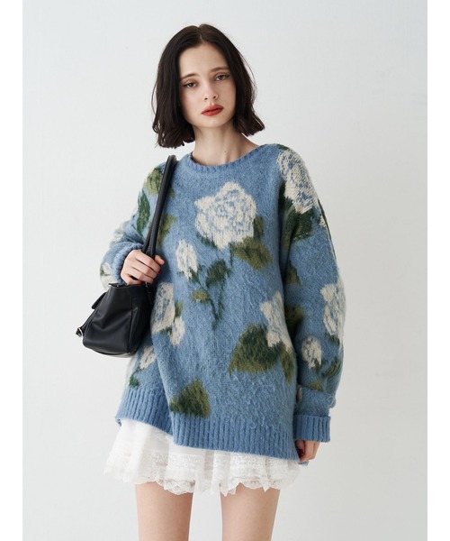 みぃ～姉♡Stella McCartney ヒョウ柄ニットセーター セール】ジャカードパターンニット（ニット/セーター）｜jouetie