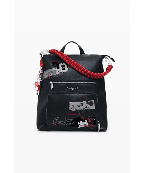 Desigual リュック Disney コラボ ミッキーマウス ブラック ミッキーマウス™ スタッズ付きリュックサック I Desigual.com