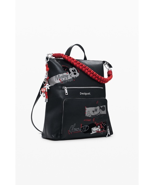 新品 Desigual 黒/白 ドットバックパック Desigual｜デシグアルのバックパック/リュック（ドット柄）通販