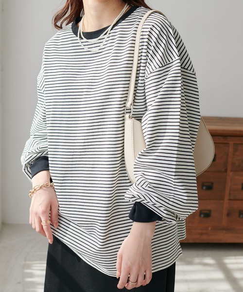 「DISCOAT」 長袖カットソー MEDIUM ピンク レディース