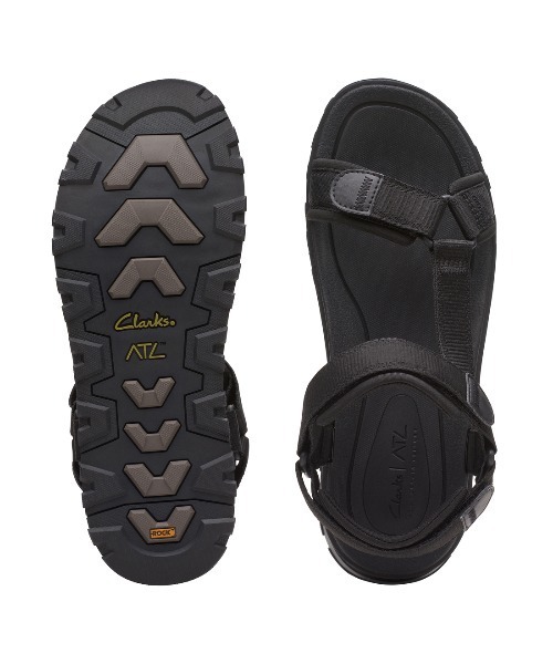 「Clarks」 サンダル UK9 ブラック メンズ_画像6