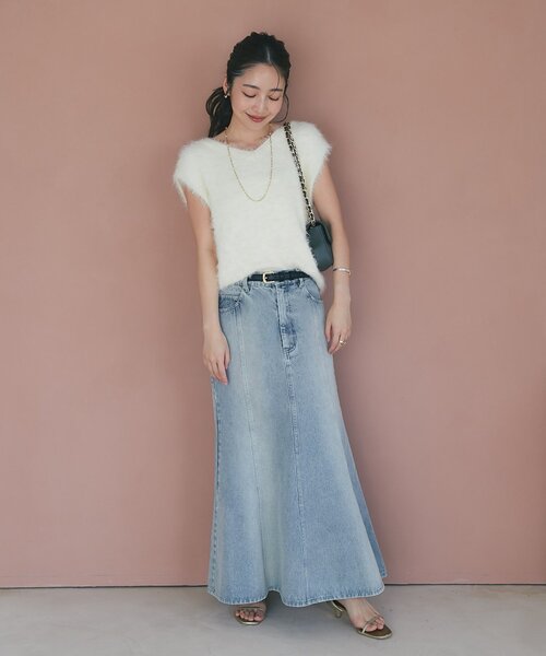 La boutique Bonbon（ラブティックボンボン） デニムスカート 「美