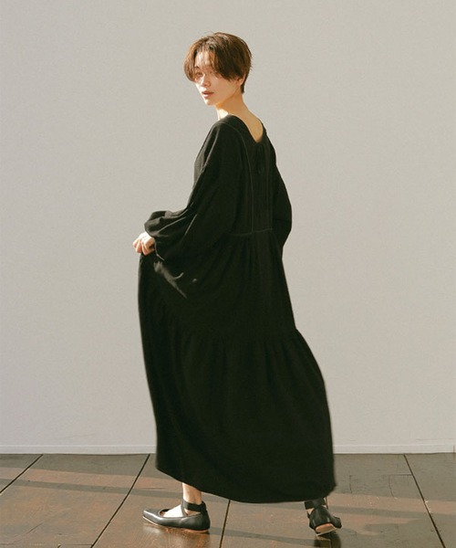 ETRE TOKYO（エトレトウキョウ） 長袖ワンピース FREE ブラック