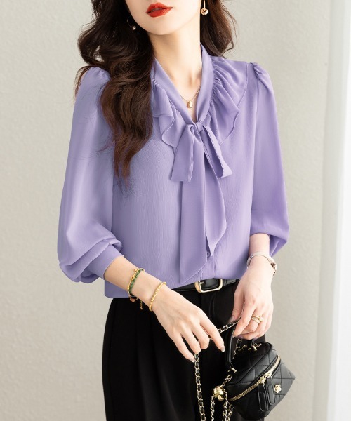 bow.a ボウエー　パフスリーブブラウス 20% off】FRILL BLOUSE | bow.a