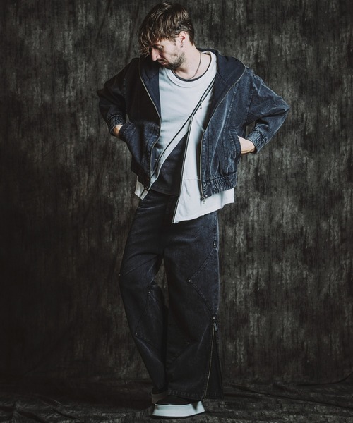 NO ID.（ノーアイディー） tシャツ 「NO ID.」Multi-Seam Zip Pullover