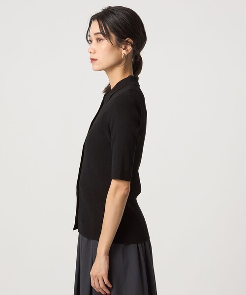 ニット セーター 「1_OF MINE」襟付き リブ 5分袖 ニット マシンウォッシャブル レディース | green label relaxing | 15