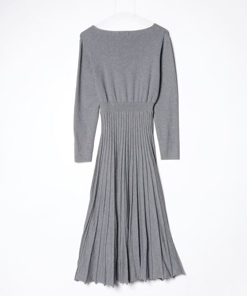 「Tiaclasse」 ニットワンピース 7号 グレー レディース_画像2