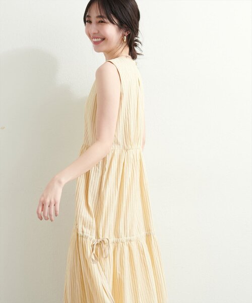 「natural couture」 ノースリーブワンピース LARGE ブルー レディース_画像3