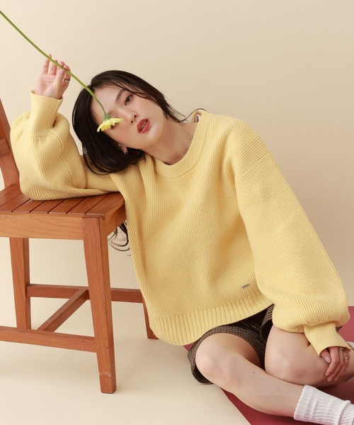 RAGEBLUE（レイジブルー） ニット セーター 「Bloomy Yarn Knit」アゼ