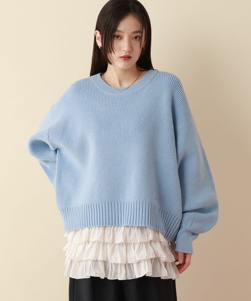 RAGEBLUE（レイジブルー） ニット セーター 「Bloomy Yarn Knit」アゼ