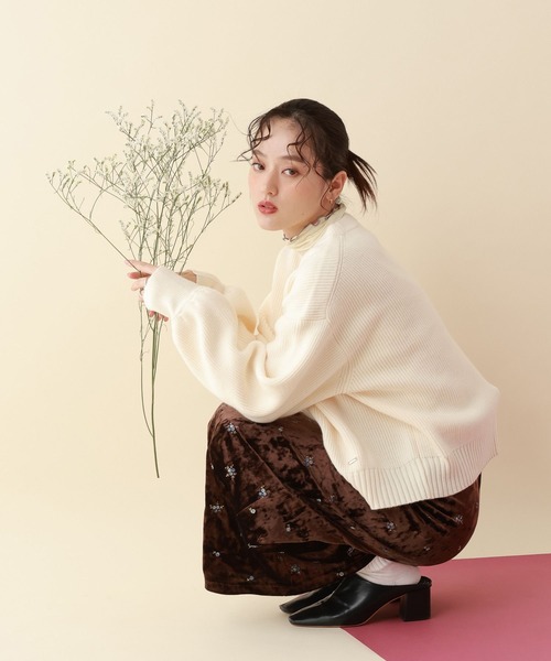 RAGEBLUE（レイジブルー） ニット セーター 「Bloomy Yarn Knit」アゼ