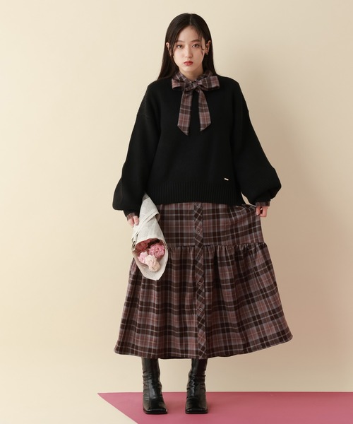 RAGEBLUE（レイジブルー） ニット セーター 「Bloomy Yarn Knit」アゼ