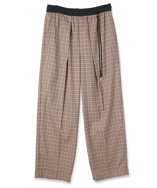 ワイドパンツ スラックス CULLNI for DAKS LONDON Tuck Drawstring Wide Pants メンズ レディースの画像