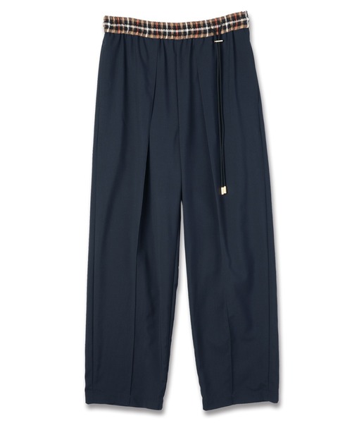 ワイドパンツ スラックス CULLNI for DAKS LONDON Tuck Drawstring Wide Pants メンズ レディースの画像