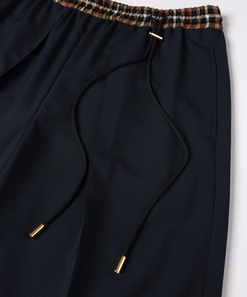 ワイドパンツ スラックス CULLNI for DAKS LONDON Tuck Drawstring Wide Pants メンズ レディースの画像