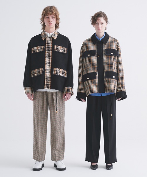 パンツ CULLNI for DAKS LONDON Tuck Pants CULLNI ONLINE STORE / CULLNI for DAKS LONDON Tuck Pants with Long Belt