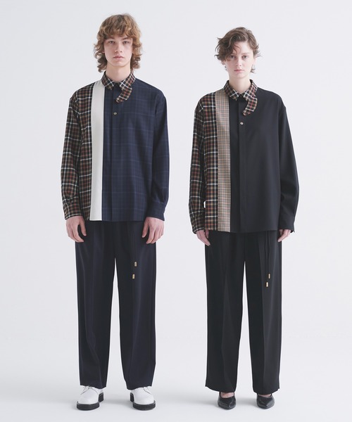 パンツ CULLNI for DAKS LONDON Tuck Pants CULLNI ONLINE STORE / CULLNI for DAKS LONDON Tuck Pants with Long Belt