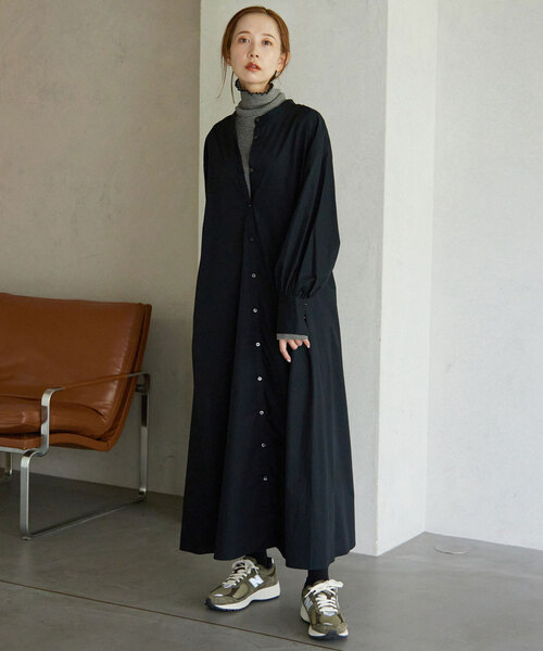 SLOBE IENA（スローブイエナ） 長袖ワンピース FREE ネイビー