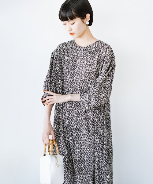 「haco!」 「que made me」7分袖ワンピース MEDIUM ブラック系その他 レディース_画像4