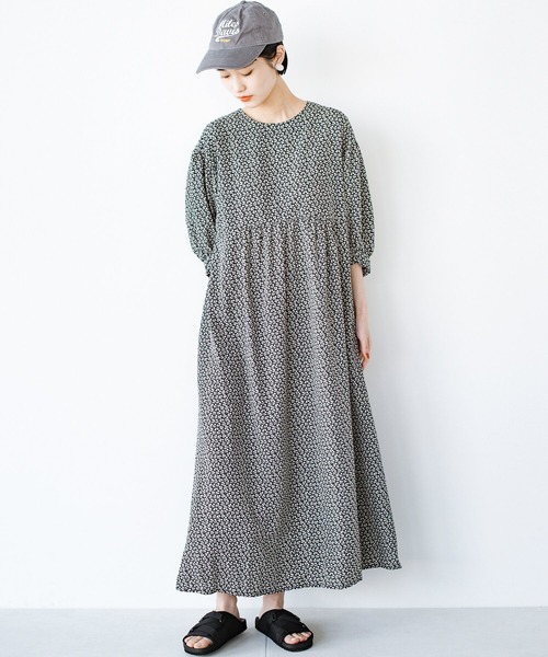 「haco!」 「que made me」7分袖ワンピース MEDIUM ブラック系その他 レディース_画像5