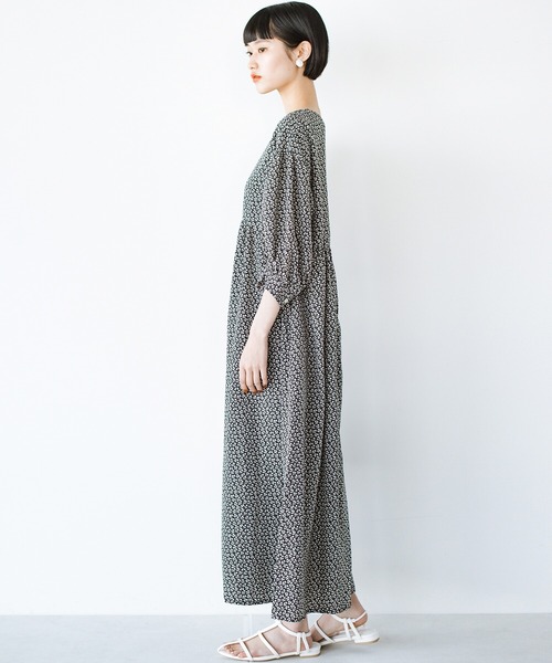 「haco!」 「que made me」7分袖ワンピース MEDIUM ブラック系その他 レディース_画像9