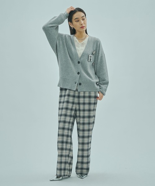 ROSE BUD♡コーディガン ROSE BUD（ローズバッド） カーディガン BIJOU BROOCH CARDIGAN
