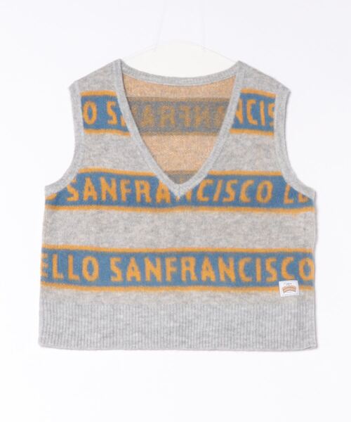 「HELLO.SANFRANCISCO」 ニットベスト ONE SIZE グレー レディース_画像2