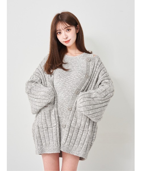 Darich ダーリッチ ワンピース freeフリー Darich（ダーリッチ） コンビワンピース FREE グレー レディース