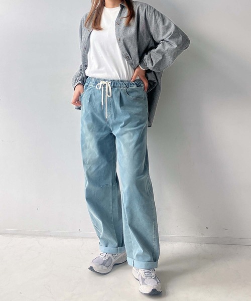 「AS KNOW AS plus」 デニムパンツ FREE ブルー レディース_画像4