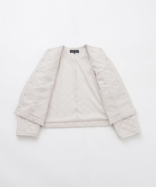 ［ほぼ新品！ ］TRANS WORK フーテッド コート L】【ウォッシャブル】ベアダンボールノーカラーコート(コート)｜TRANS