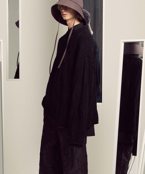 「MAISON SPECIAL」 長袖ニット 2 グレイッシュベージュ メンズの画像