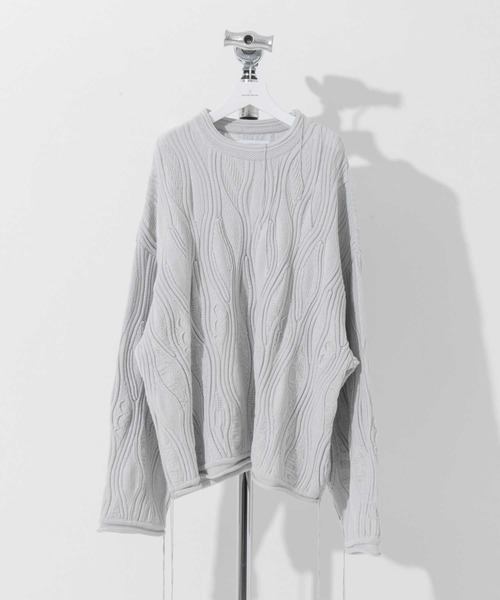 「MAISON SPECIAL」 長袖ニット 2 グレイッシュベージュ メンズの画像