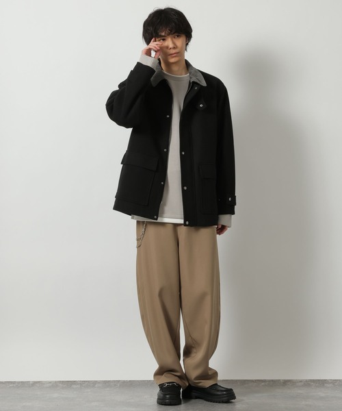 LAKOLE（ラコレ） パンツ 「セットアップ可」ツイルバレルレッグパンツ