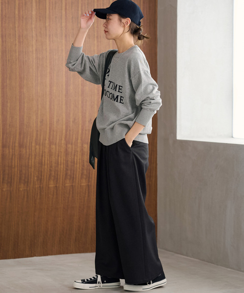 「JOURNAL STANDARD relume」 長袖ニット FREE チャコールグレー レディースの画像