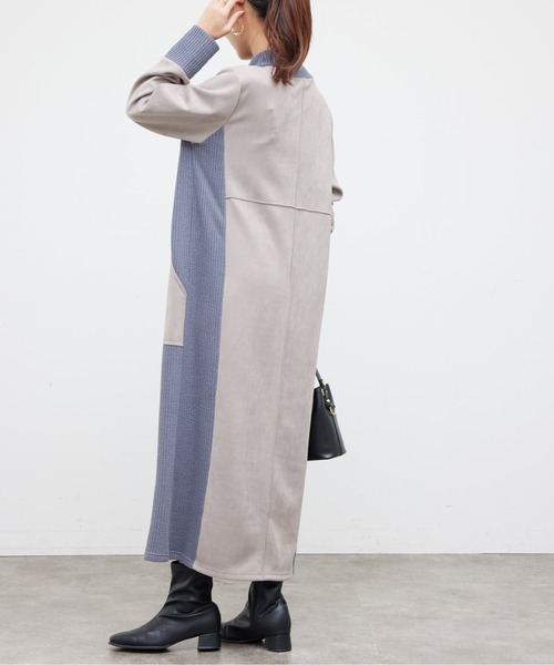 「Chez toi」 長袖ワンピース FREE モカ レディース_画像8