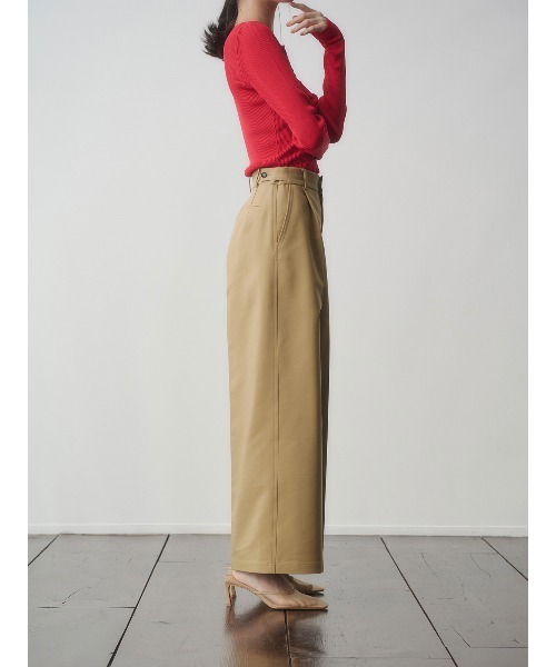 anuans（アニュアンス） パンツ コットンクロスワイドパンツ