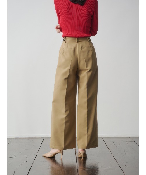 anuans（アニュアンス） パンツ コットンクロスワイドパンツ