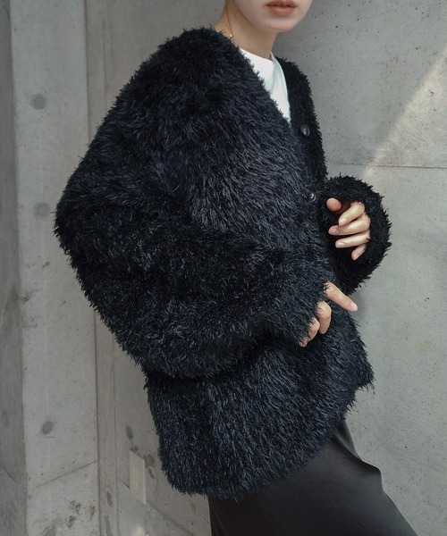 「y/m by RIKA」 ニットカーディガン FREE ブラック レディース_画像5