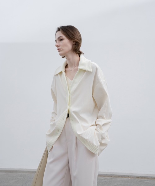 「EKCOOKIES」 長袖シャツ S グレイッシュブルー レディース_画像3