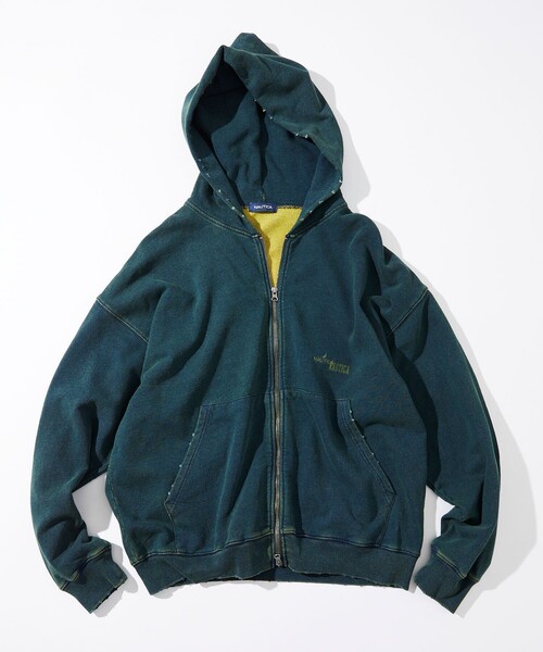 「NAUTICA」 ジップアップパーカー MEDIUM ベージュ メンズ