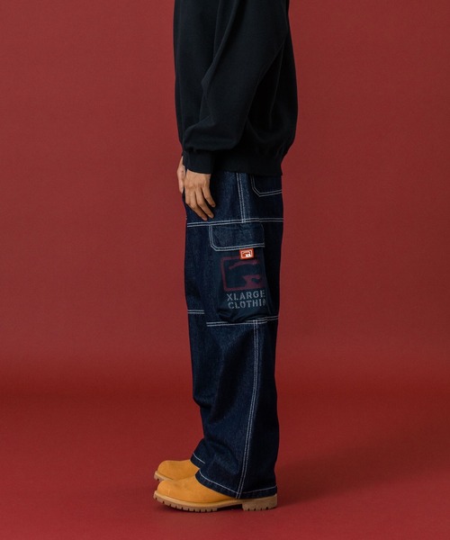 「XLARGE」 カーゴパンツ 32inch インディゴブルー メンズの画像