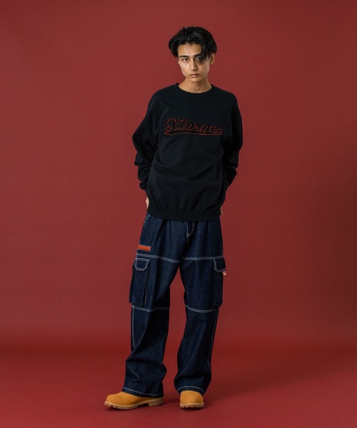 「XLARGE」 カーゴパンツ 32inch インディゴブルー メンズの画像