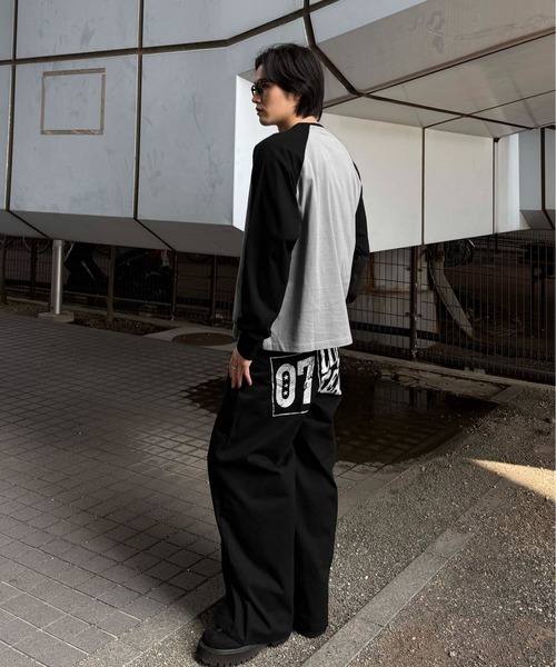 tシャツ 箔プリントラグランロゴロンT メンズ レディース : ZOZOTOWN