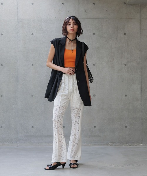 「PAGEBOY」 イージーパンツ FREE ブラック レディース_画像8