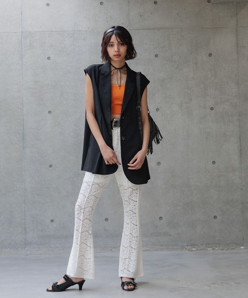 「PAGEBOY」 イージーパンツ FREE ブラック レディース_画像9