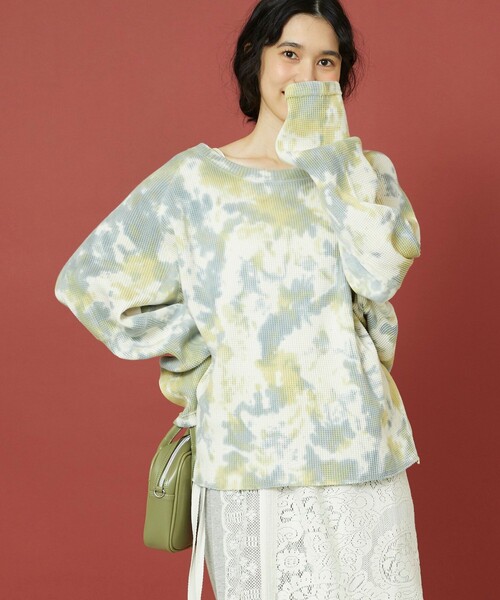 「Freada」 長袖カットソー フリ- グリーン レディース_画像5