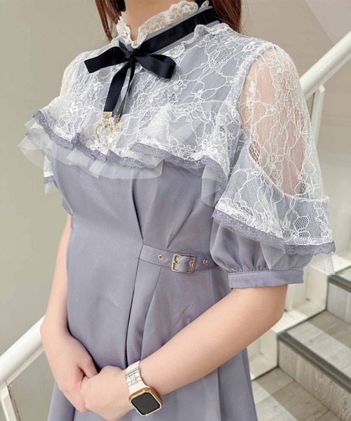 「ROJITA」 半袖ワンピース FREE ピンク レディース_画像7