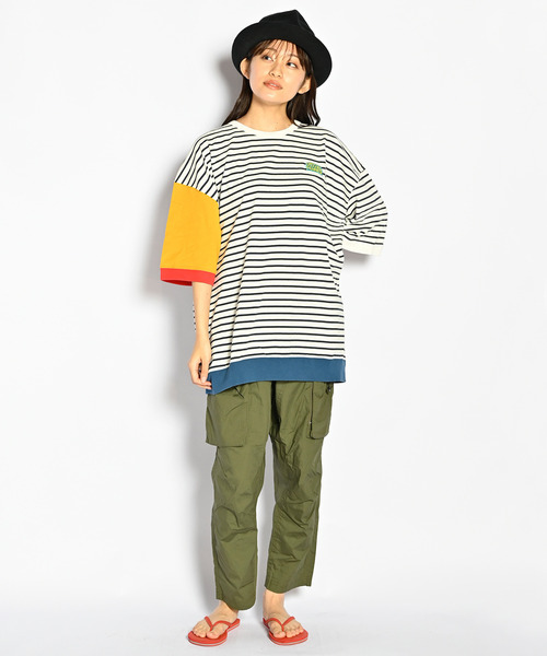 「ALDIES」 半袖Tシャツ FREE ネイビー メンズ_画像4